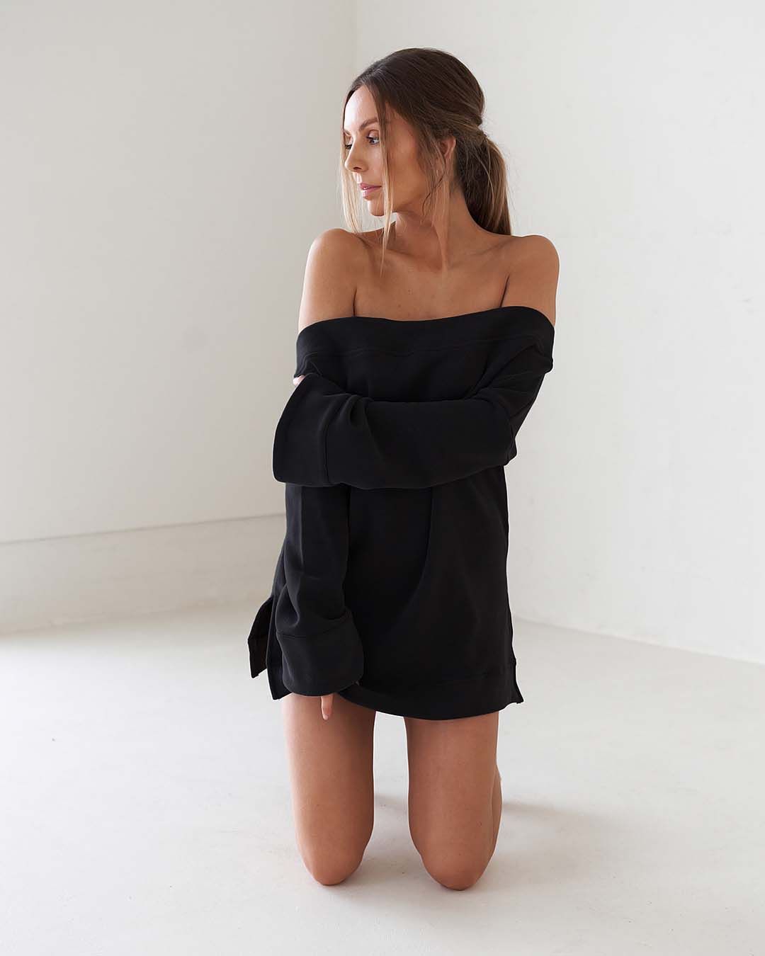 Off The Shoulder Mini Dress - Black (Back Order) sold by Old Sport product image thumbnail 5