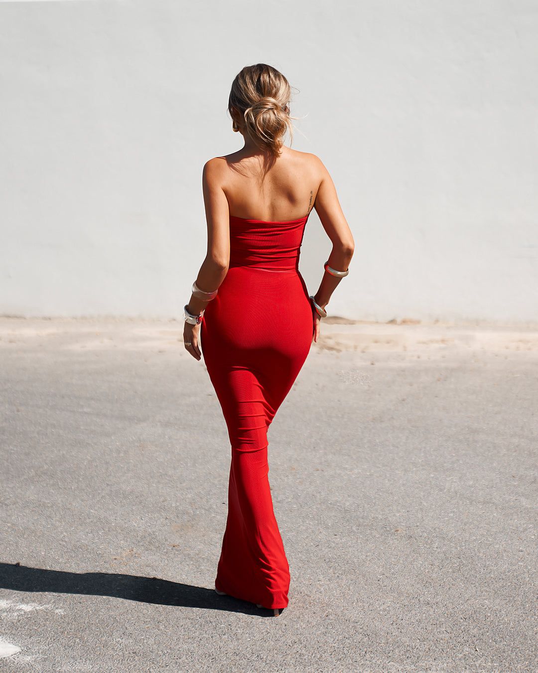 Power Mesh Maxi Skirt - Chilli (Back Order) sold by Old Sport product image thumbnail 3