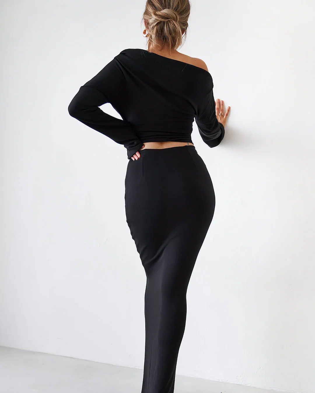 Cupro Maxi Skirt - Black sold by Old Sport product image thumbnail 5