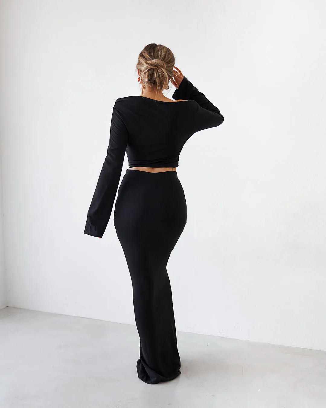 Cupro Maxi Skirt - Black sold by Old Sport product image thumbnail 4