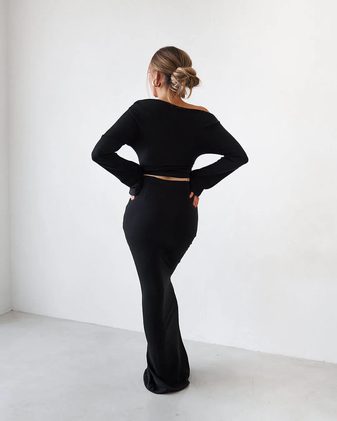 Cupro Maxi Skirt - Black sold by Old Sport product image thumbnail 2