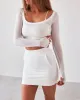 Sweat Mini Skirt - Milk sold by Old Sport