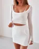 Sweat Mini Skirt - Milk sold by Old Sport