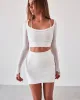 Sweat Mini Skirt - Milk sold by Old Sport