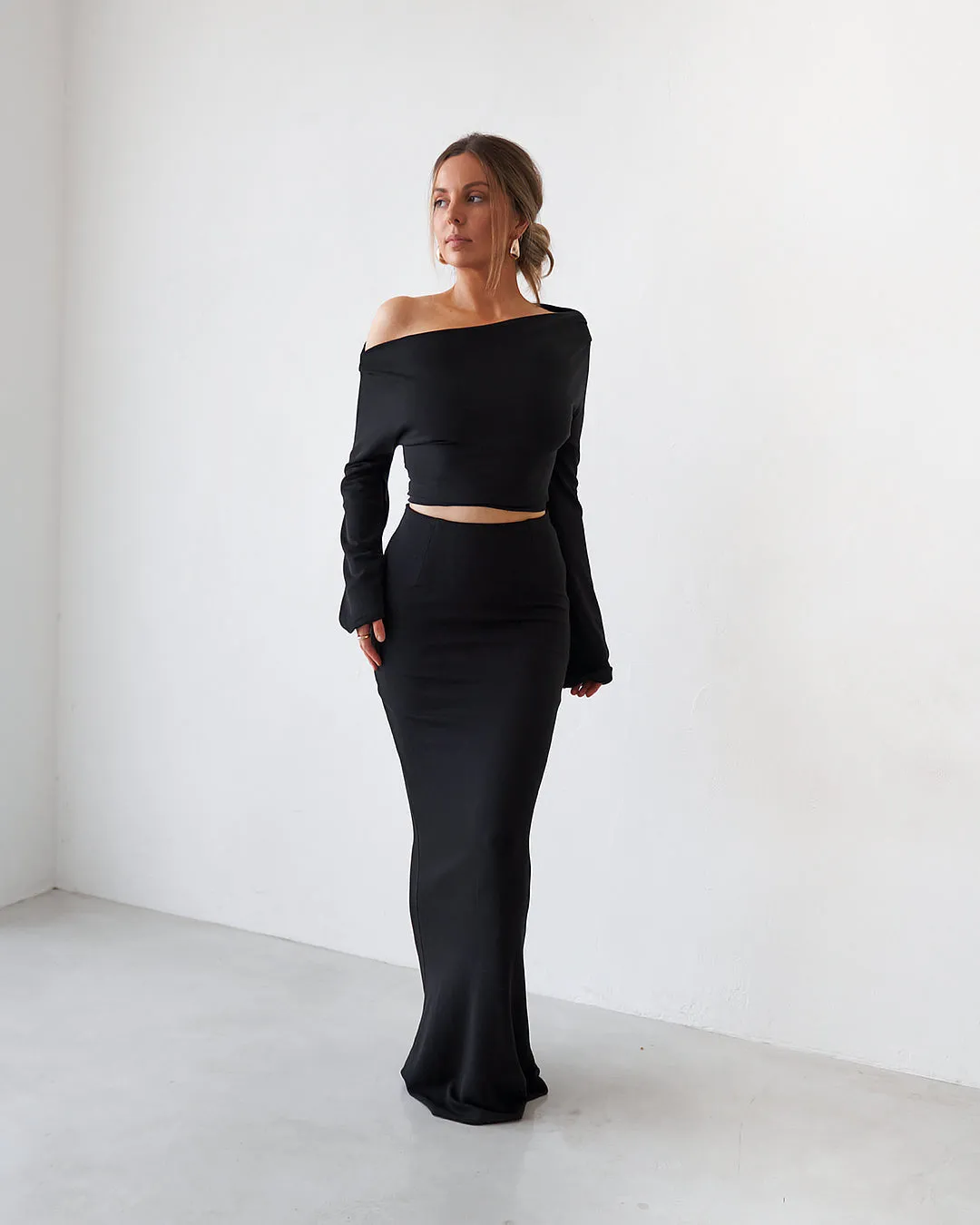 Cupro Long Sleeve Top - Black sold by Old Sport product image thumbnail 2