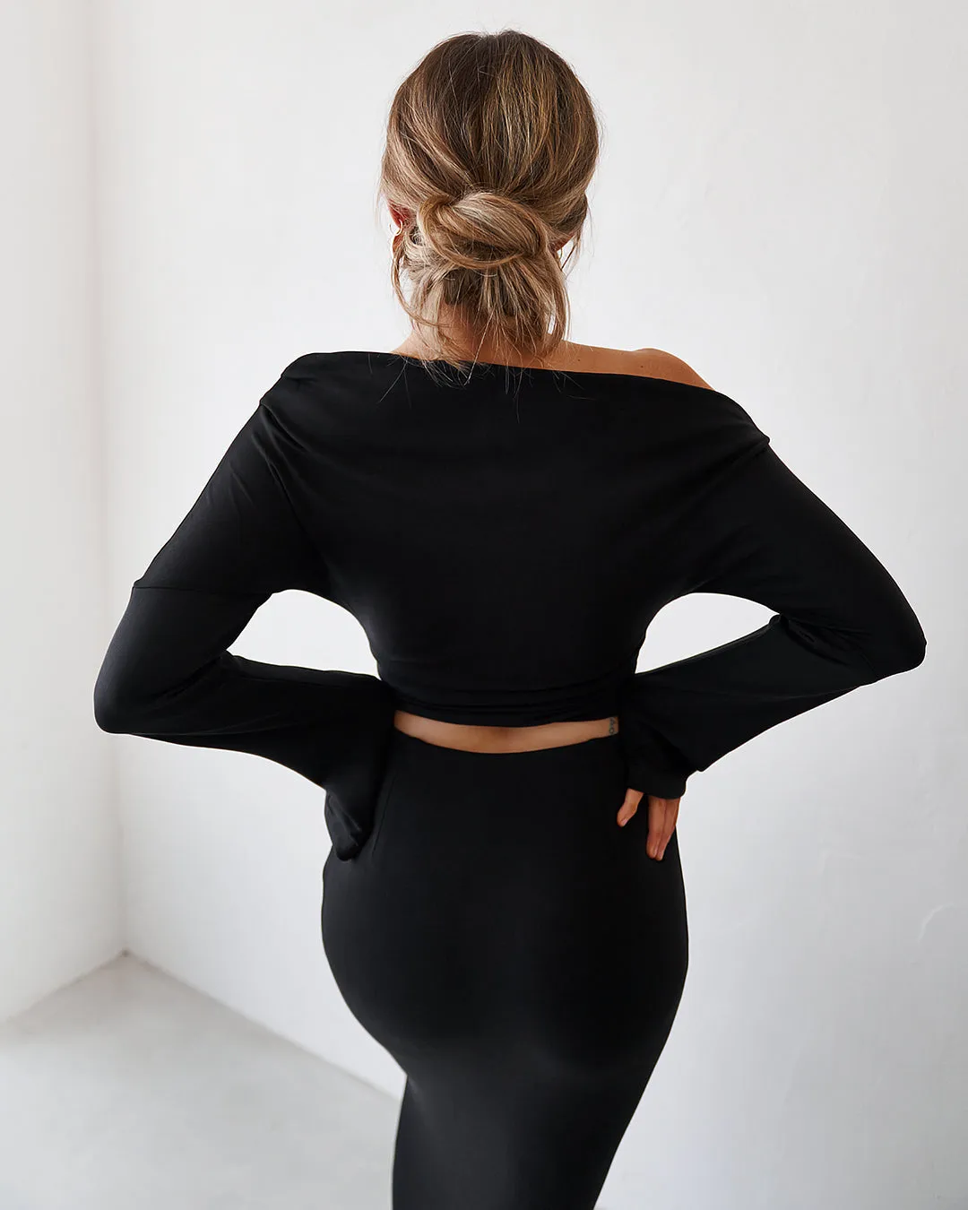 Cupro Long Sleeve Top - Black sold by Old Sport product image thumbnail 5