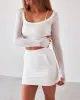 Sweat Mini Skirt - Milk sold by Old Sport