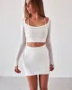 Sweat Mini Skirt - Milk sold by Old Sport