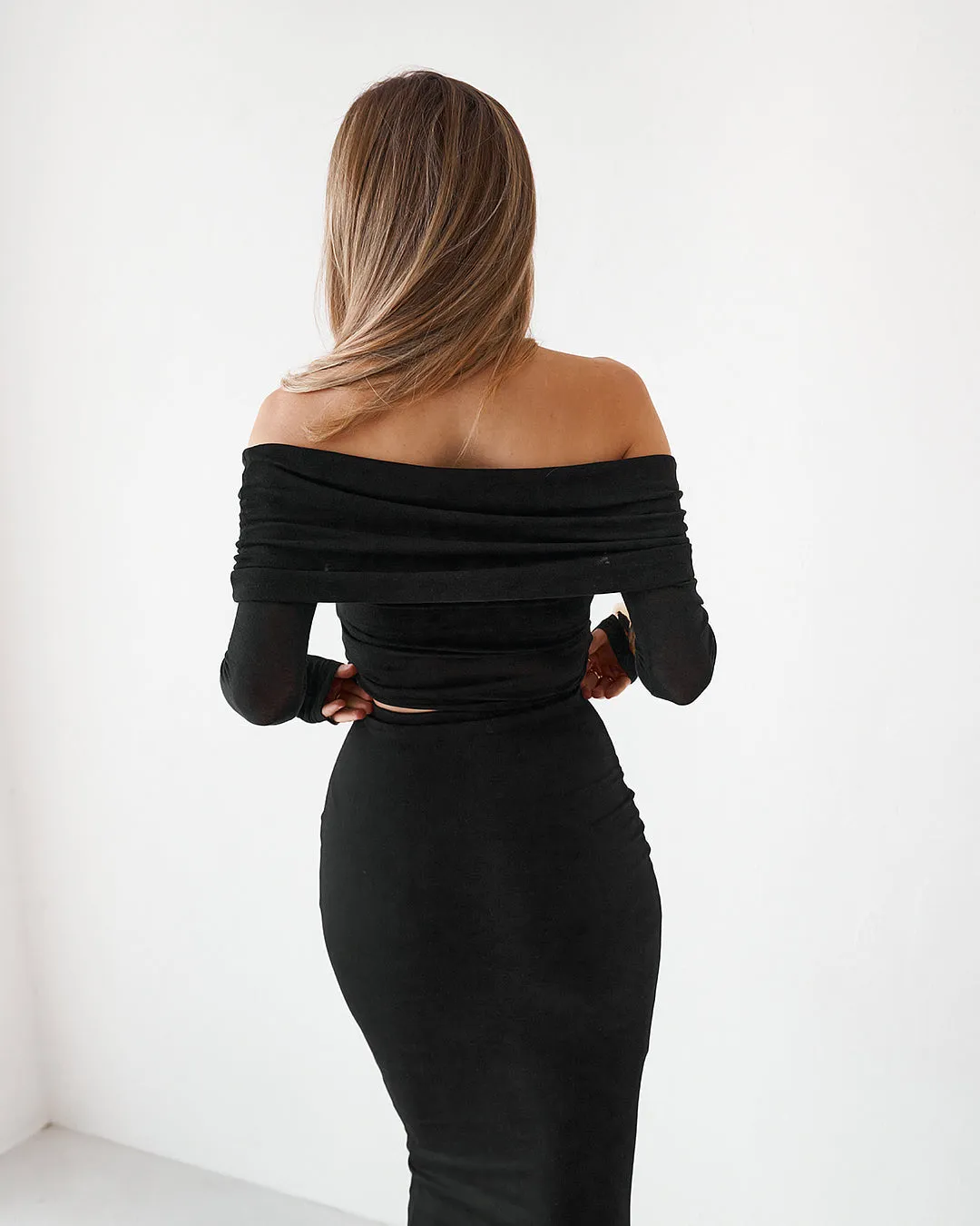 Sheer Long Sleeve Top - Black sold by Old Sport product image thumbnail 3