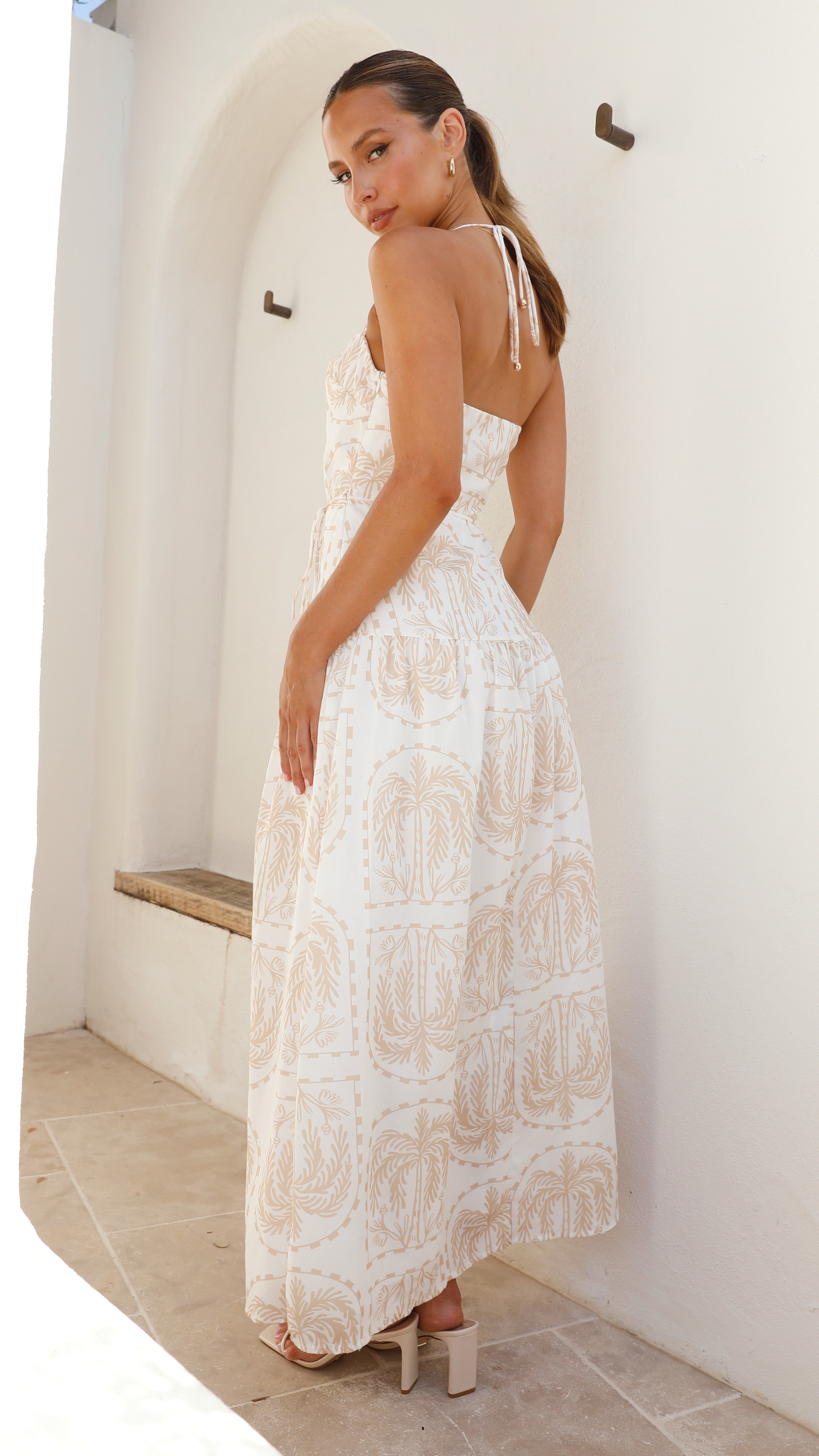 Sandy Maxi Dress - Beige Print sold by Billy J product image thumbnail 2