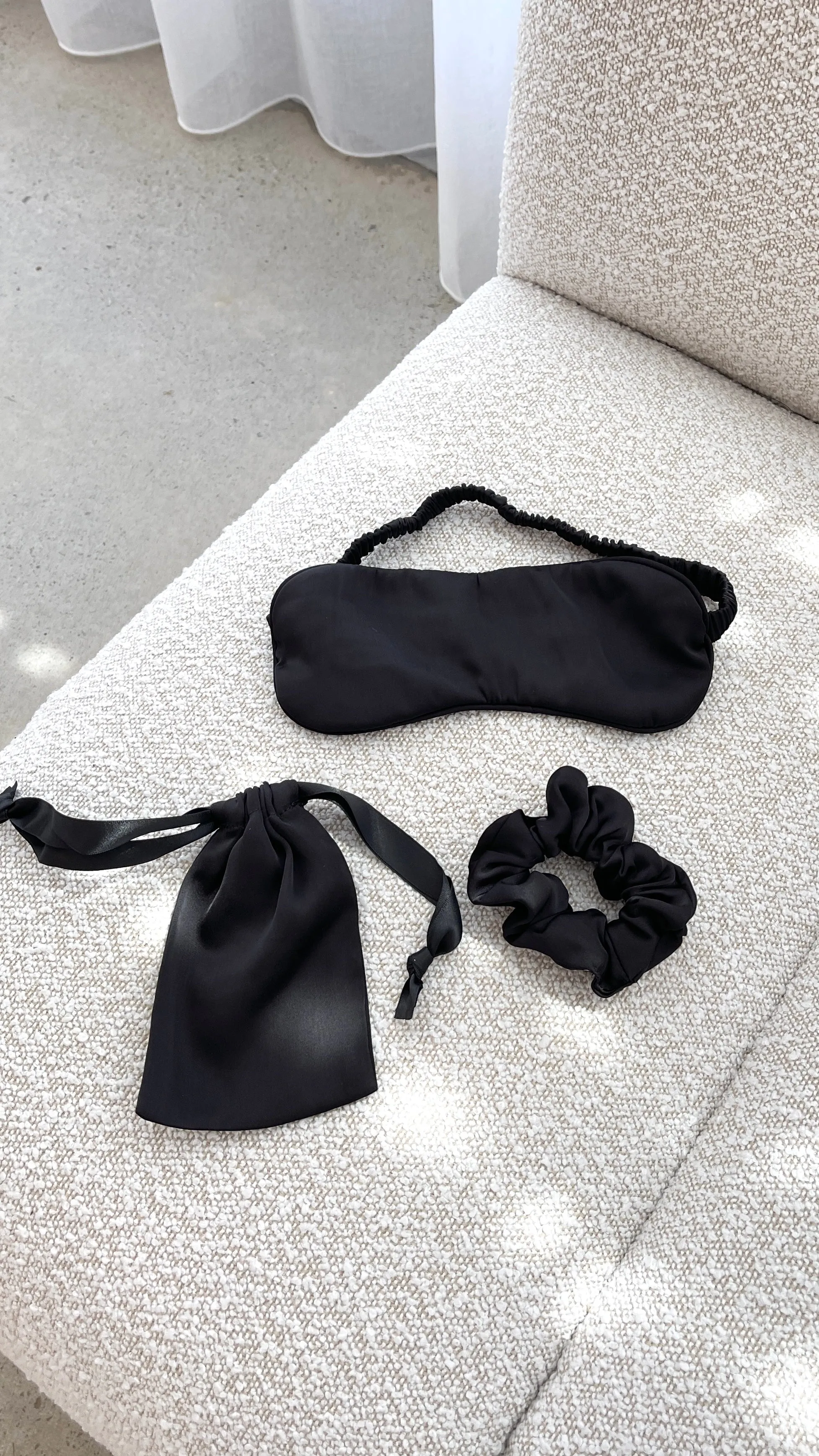 Harper Eye Mask & Scrunchie - Black sold by Billy J product image thumbnail 2