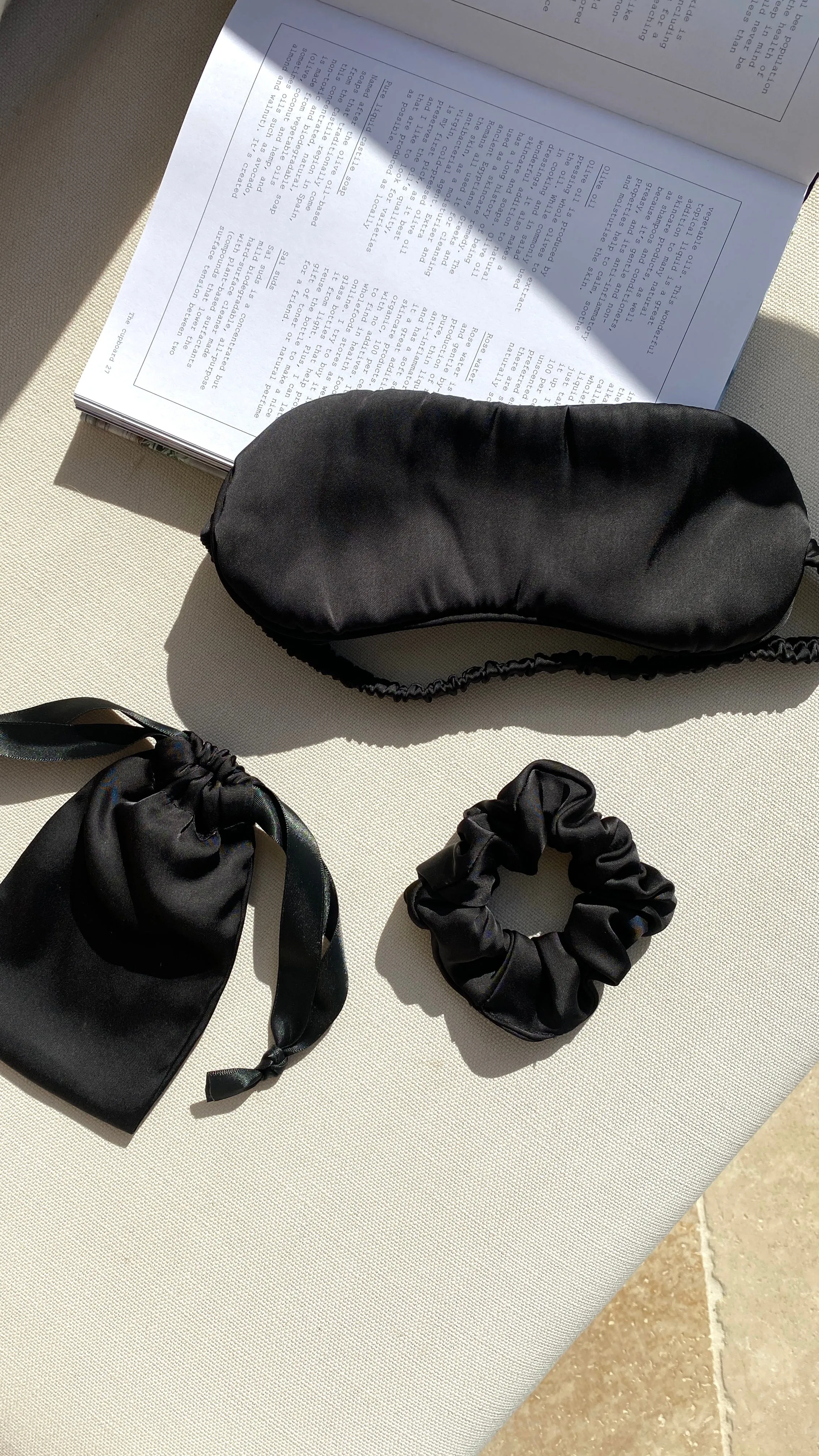 Harper Eye Mask & Scrunchie - Black sold by Billy J product image thumbnail 3