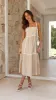Baina Midi Dress - Beige / White sold by Billy J