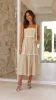Baina Midi Dress - Beige / White sold by Billy J