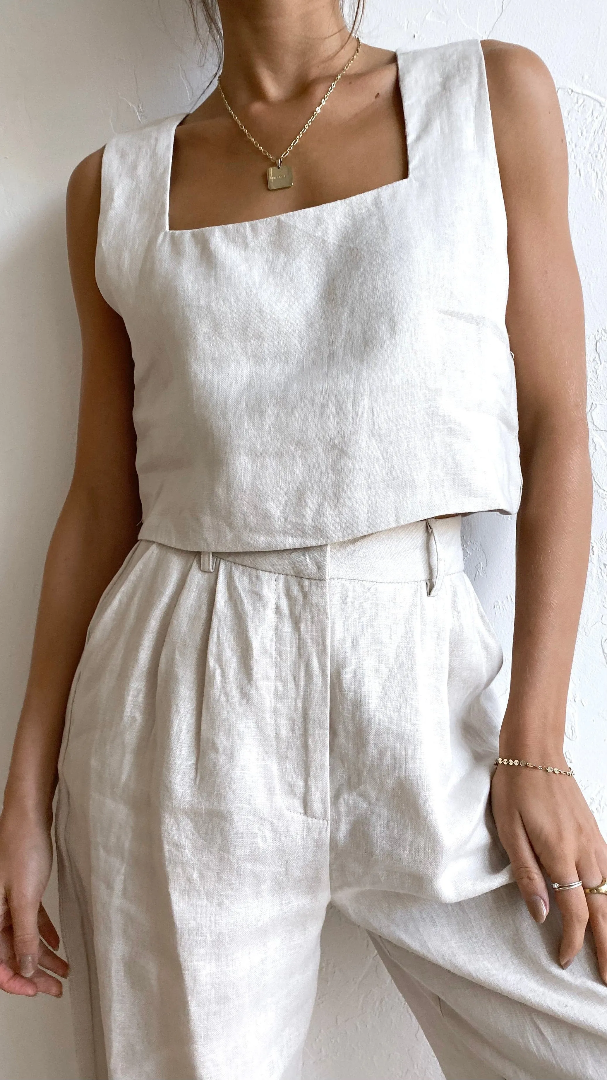 Tillie Crop Top - Oatmeal sold by Billy J