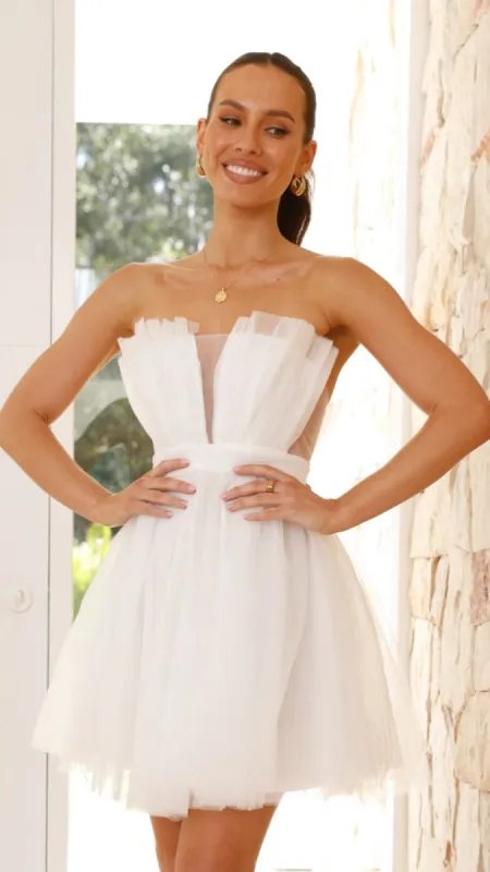 Mylee Mini Dress - White sold by Billy J