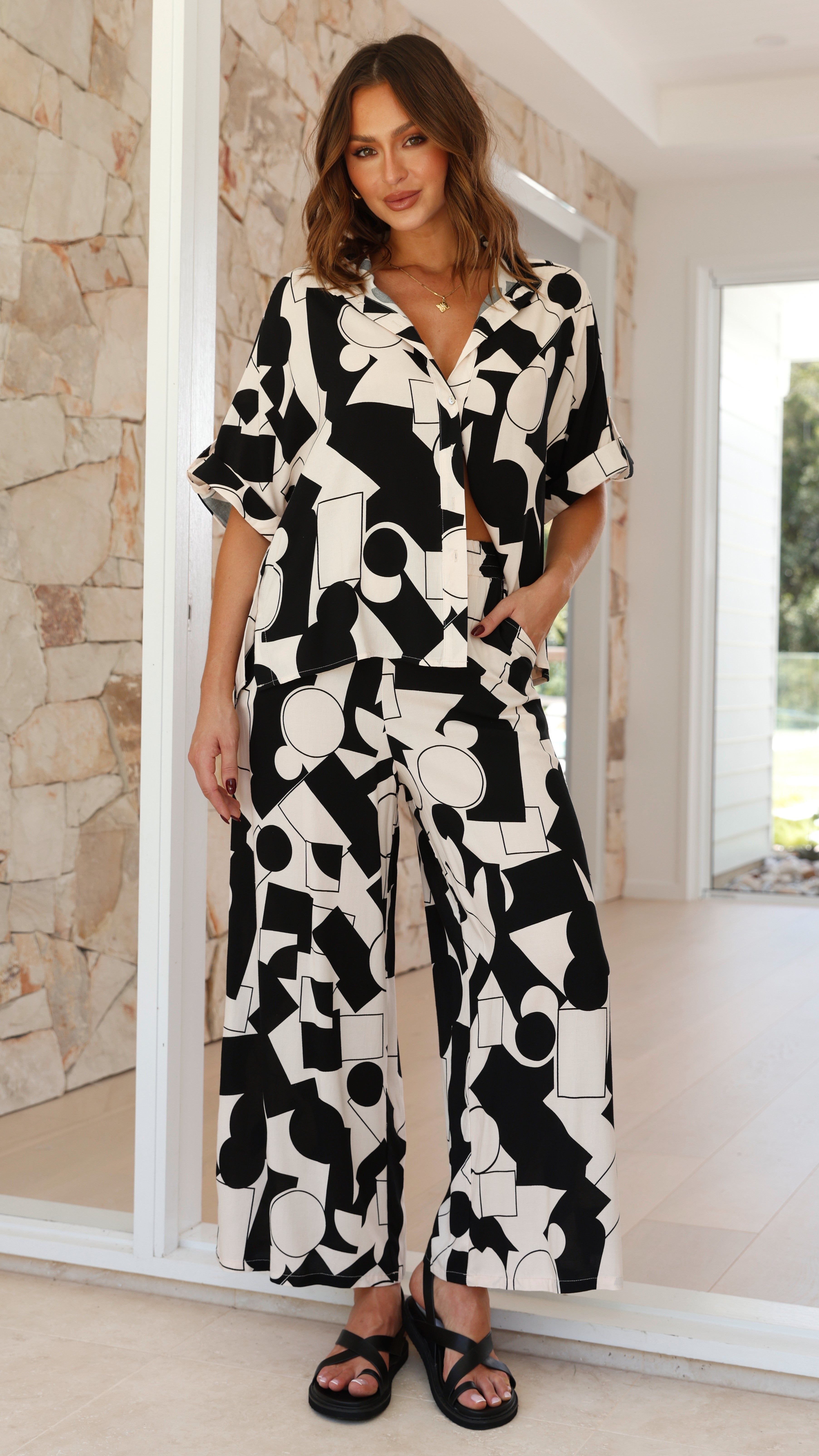 Nudi Pants - Black/Beige sold by Billy J