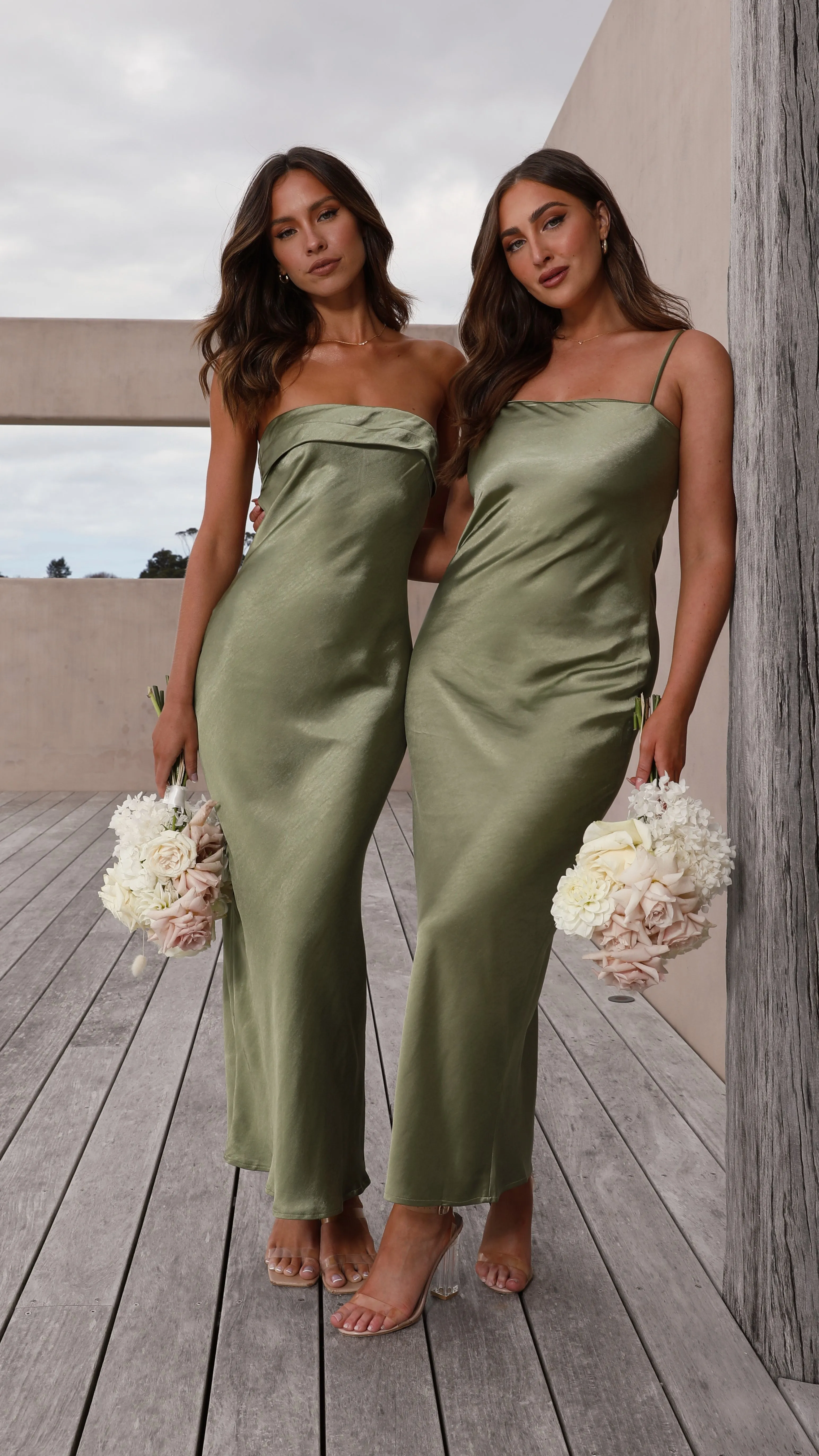 Gisele Maxi Dress - Olive sold by Billy J product image thumbnail 5