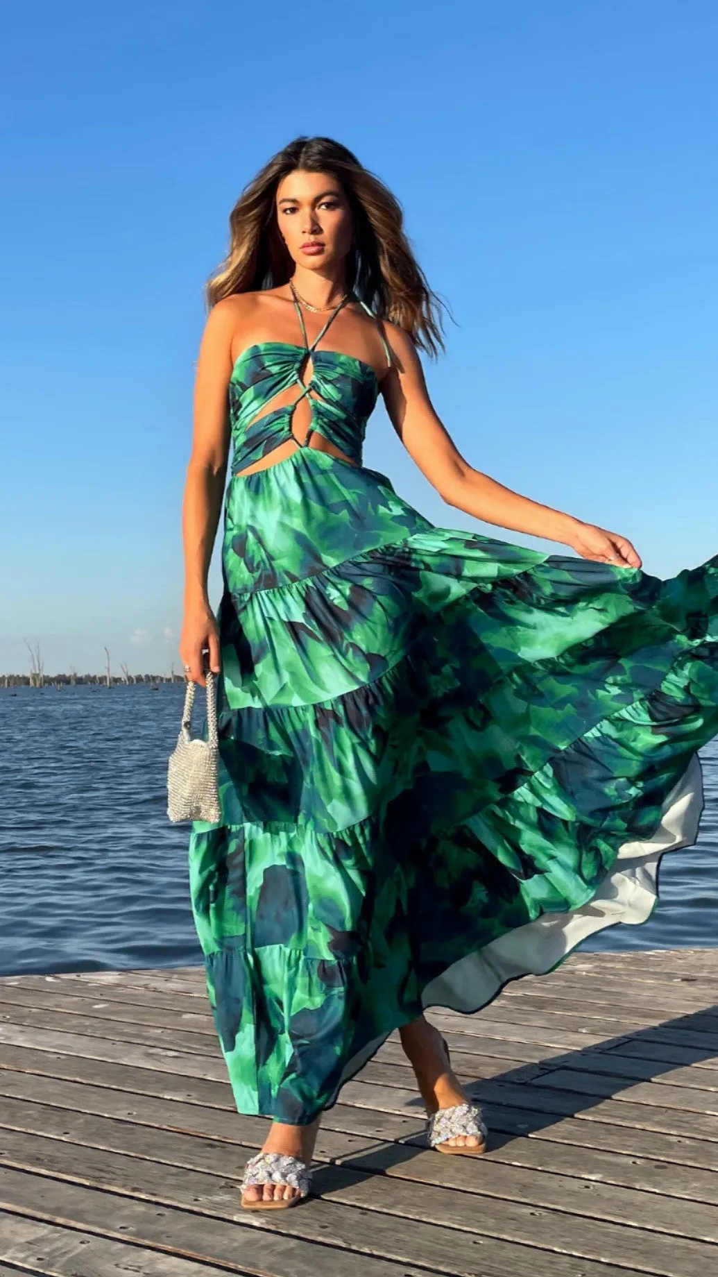 Calista Orchid Maxi Dress - Calista Green sold by Billy J product image thumbnail 3