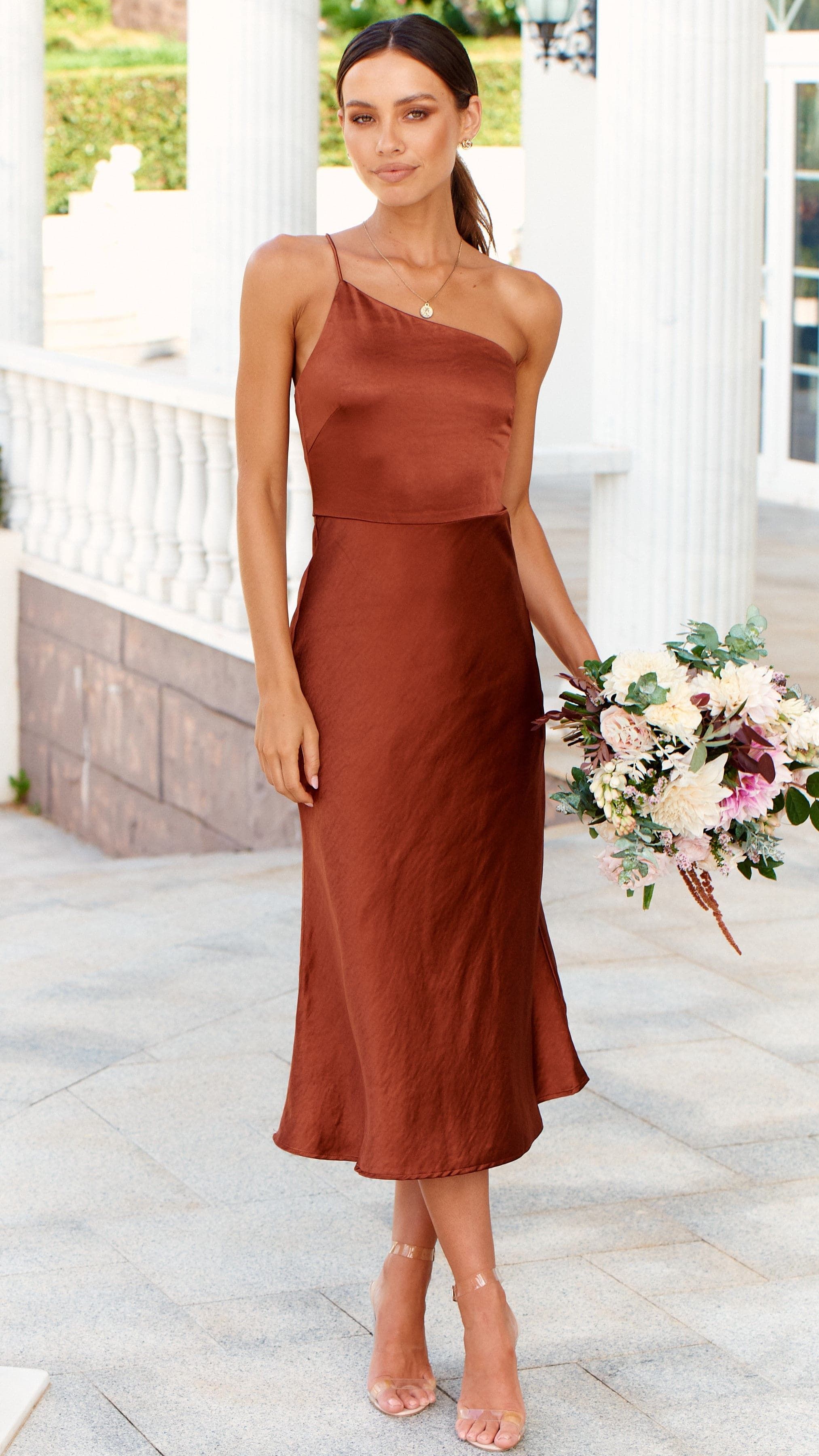 Kimbra Midi Dress - Rust sold by Billy J product image thumbnail 2