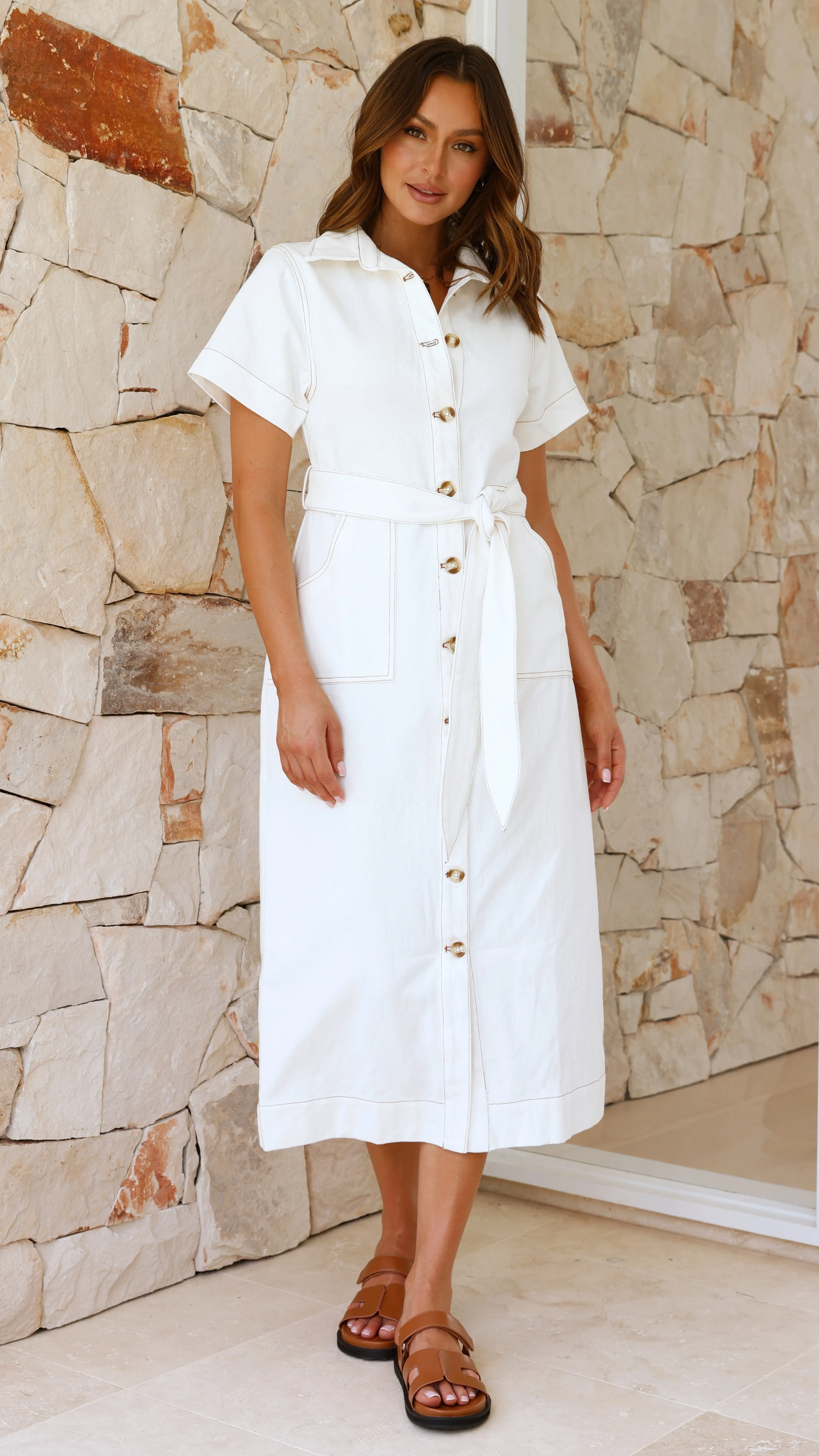 Nicole Midi Dress - Ivory sold by Billy J product image thumbnail 5