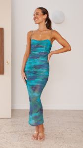Kourt Midi Dress - Green sold by Billy J