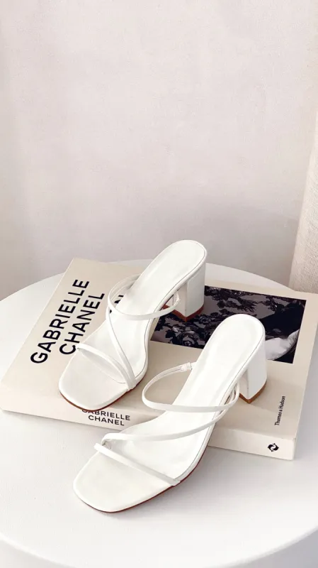 Yazmin Heel - White sold by Billy J