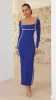 Gidja Long Sleeve Maxi Dress - Blue / Cream sold by Billy J