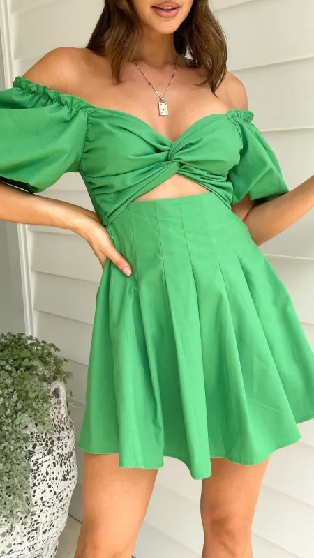 Stelle Mini Dress - Green sold by Billy J