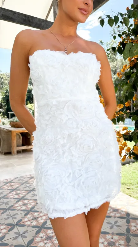 Julia Mini Dress - White sold by Billy J
