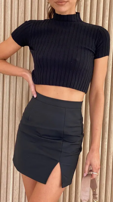 Ash Mini Skirt - Black sold by Billy J
