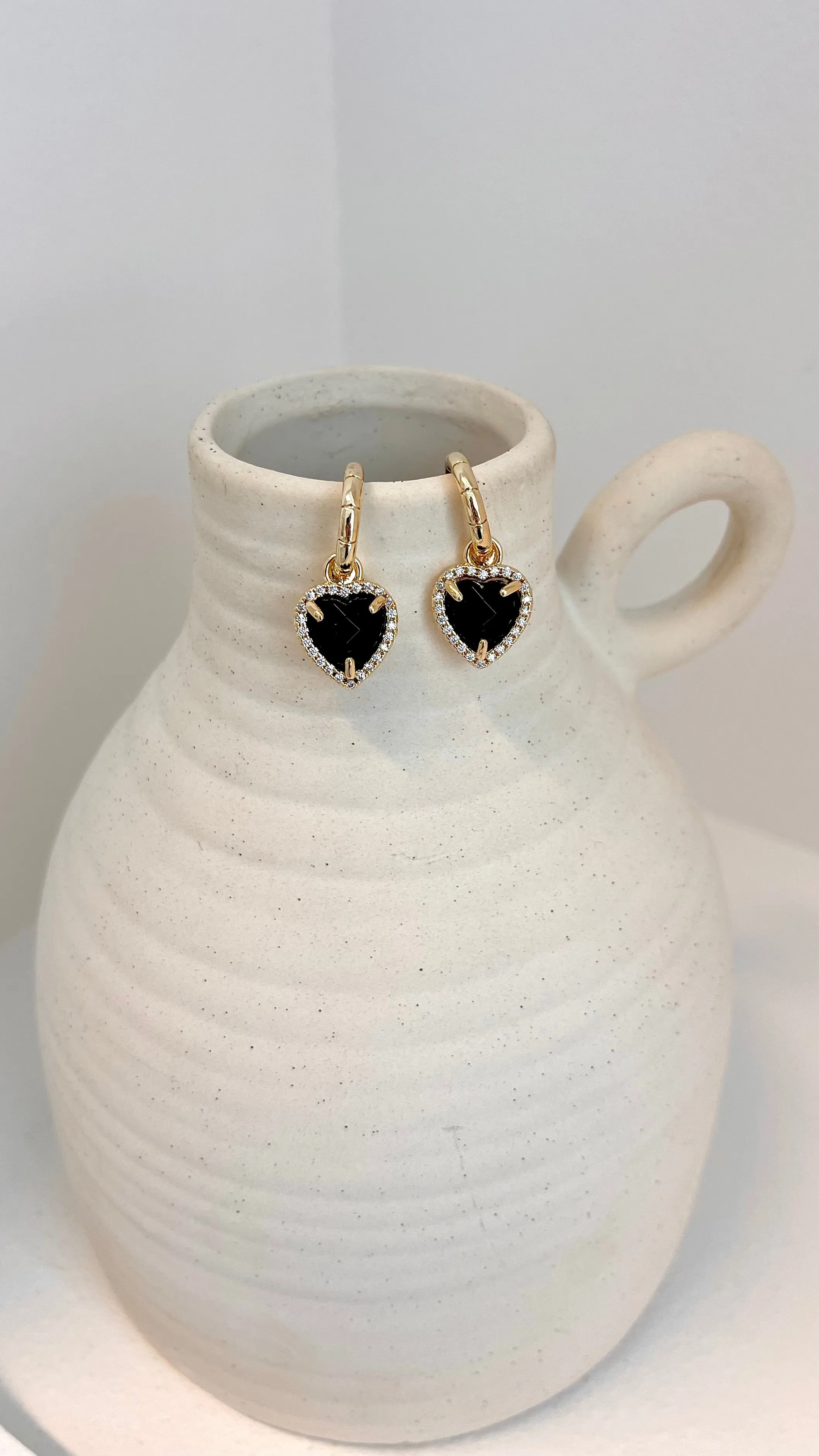 Dominica Earrings - Gold/Onyx sold by Billy J product image thumbnail 2