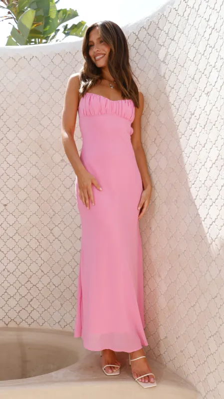 Margie Midi Dress - Pink sold by Billy J
