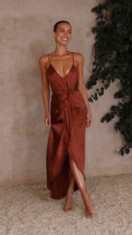 Tyra Maxi Dress - Rust sold by Billy J