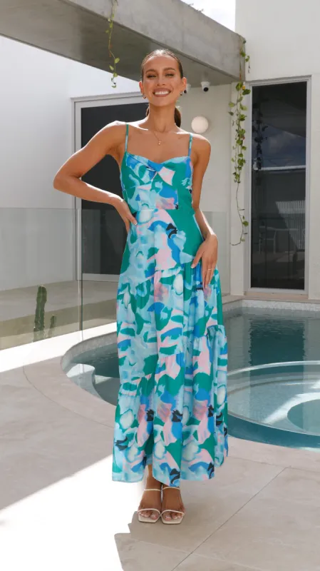 Belina Midi Dress - Blue sold by Billy J