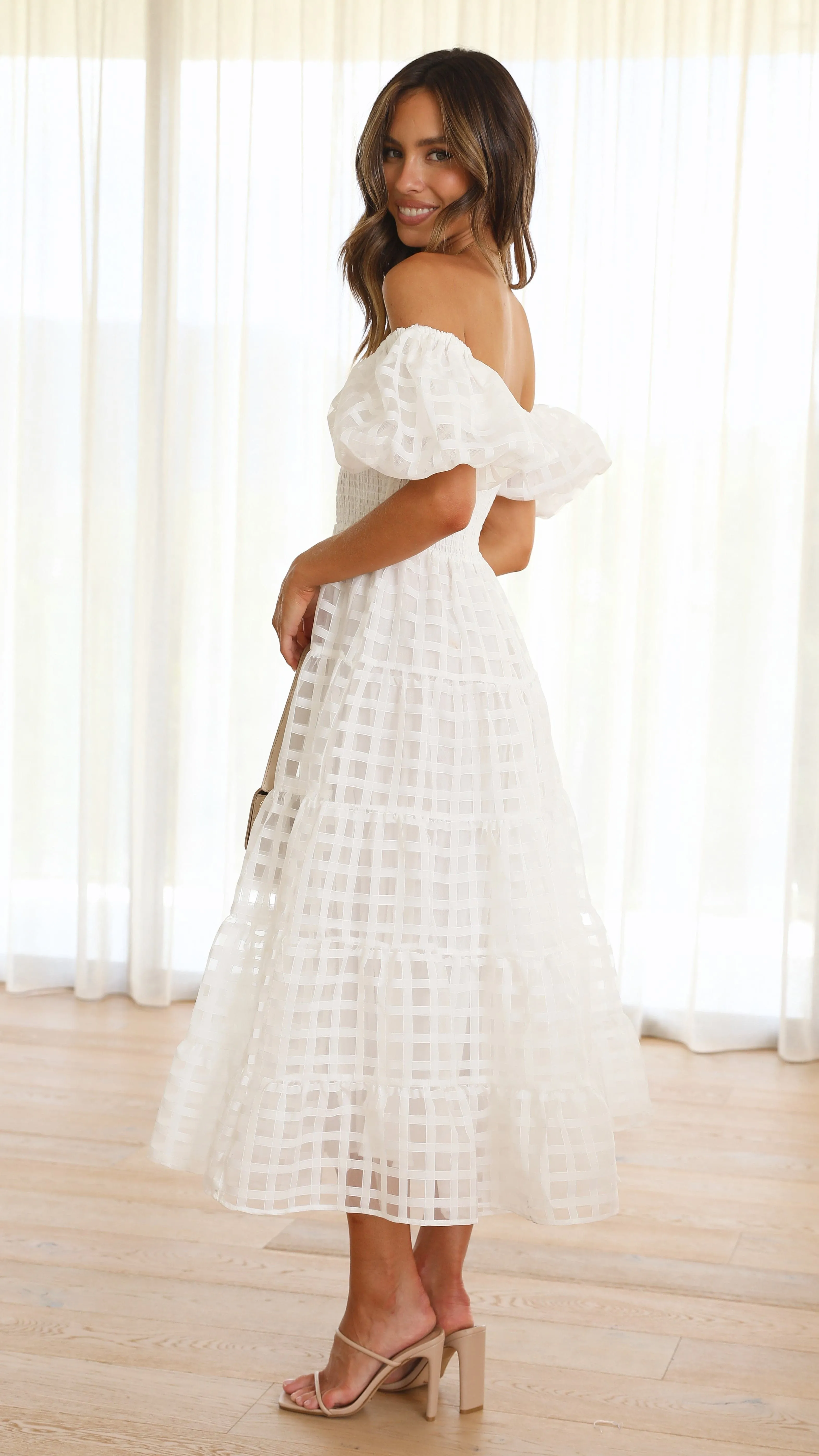 Deemi Maxi Dress - White sold by Billy J product image thumbnail 5