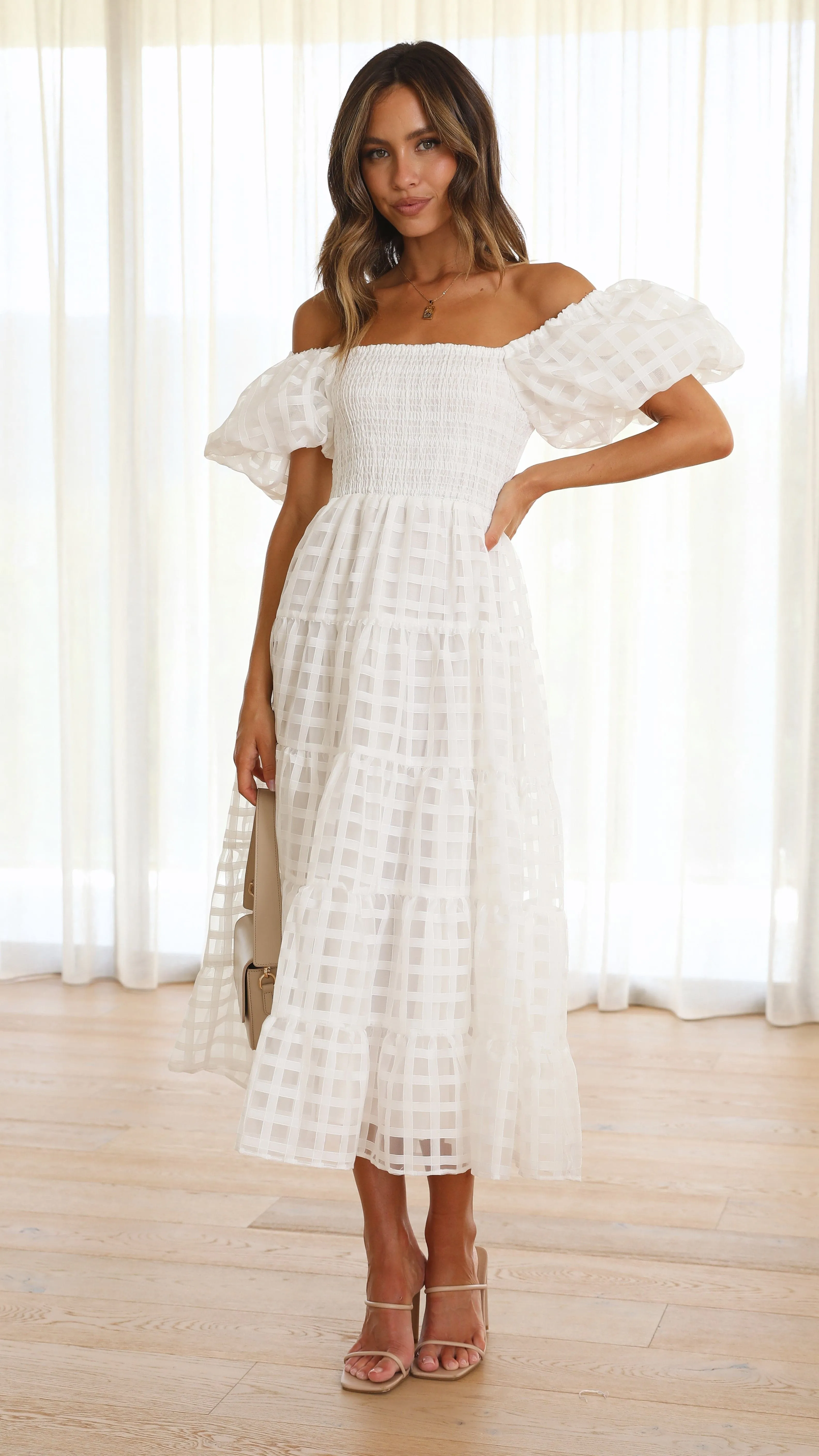 Deemi Maxi Dress - White sold by Billy J product image thumbnail 4