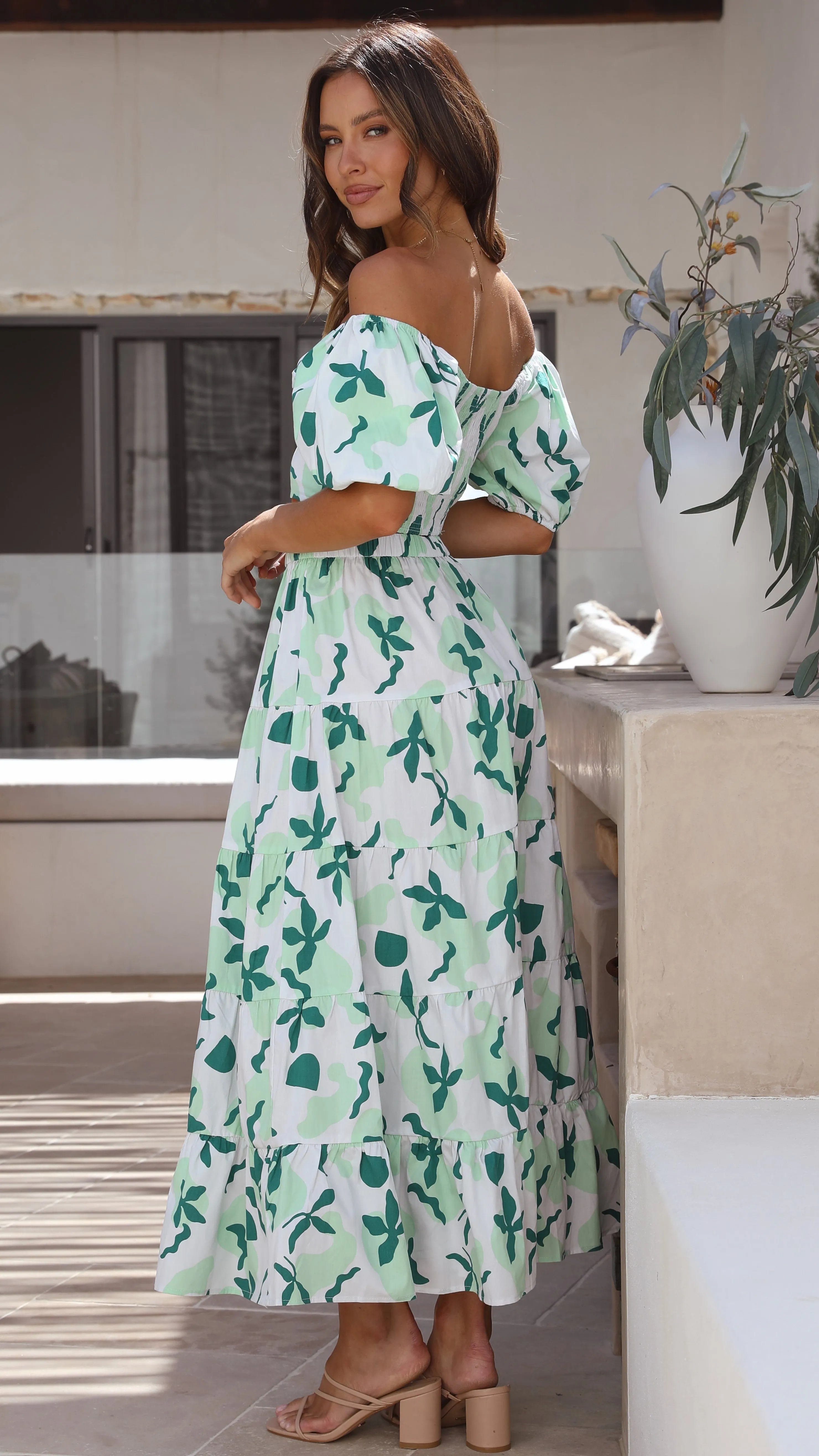 Karmen Maxi Skirt - Green sold by Billy J product image thumbnail 2