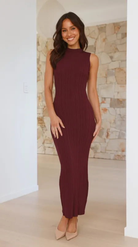 Pia Maxi Dress - Plum sold by Billy J