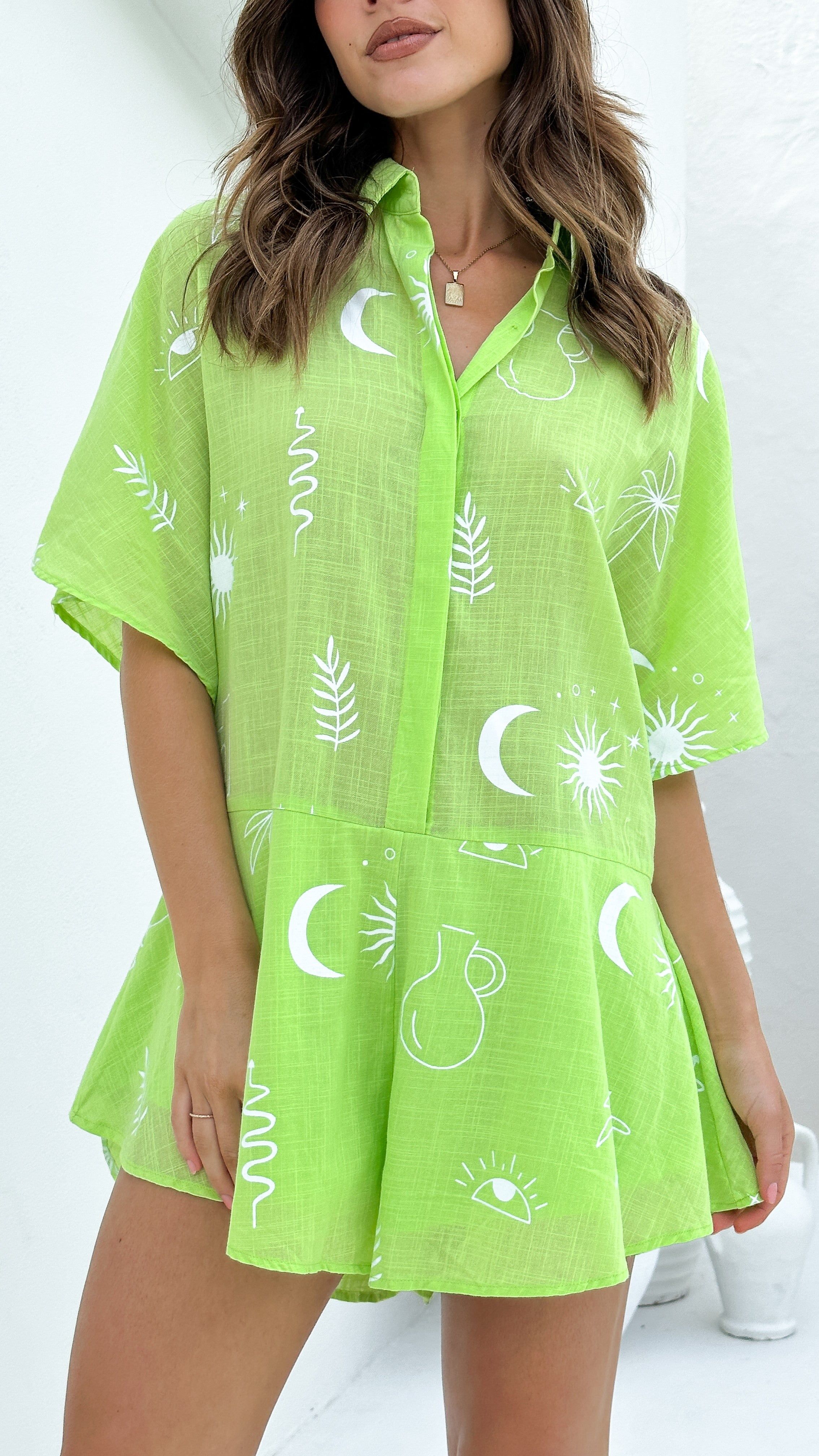 Aralyn Playsuit - Lime / White Sun Vase sold by Billy J product image thumbnail 4