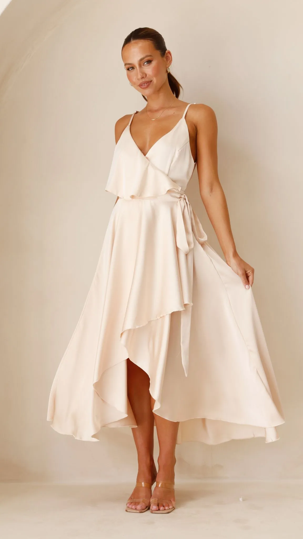 Gabriella Midi Dress - Champagne sold by Billy J product image thumbnail 5