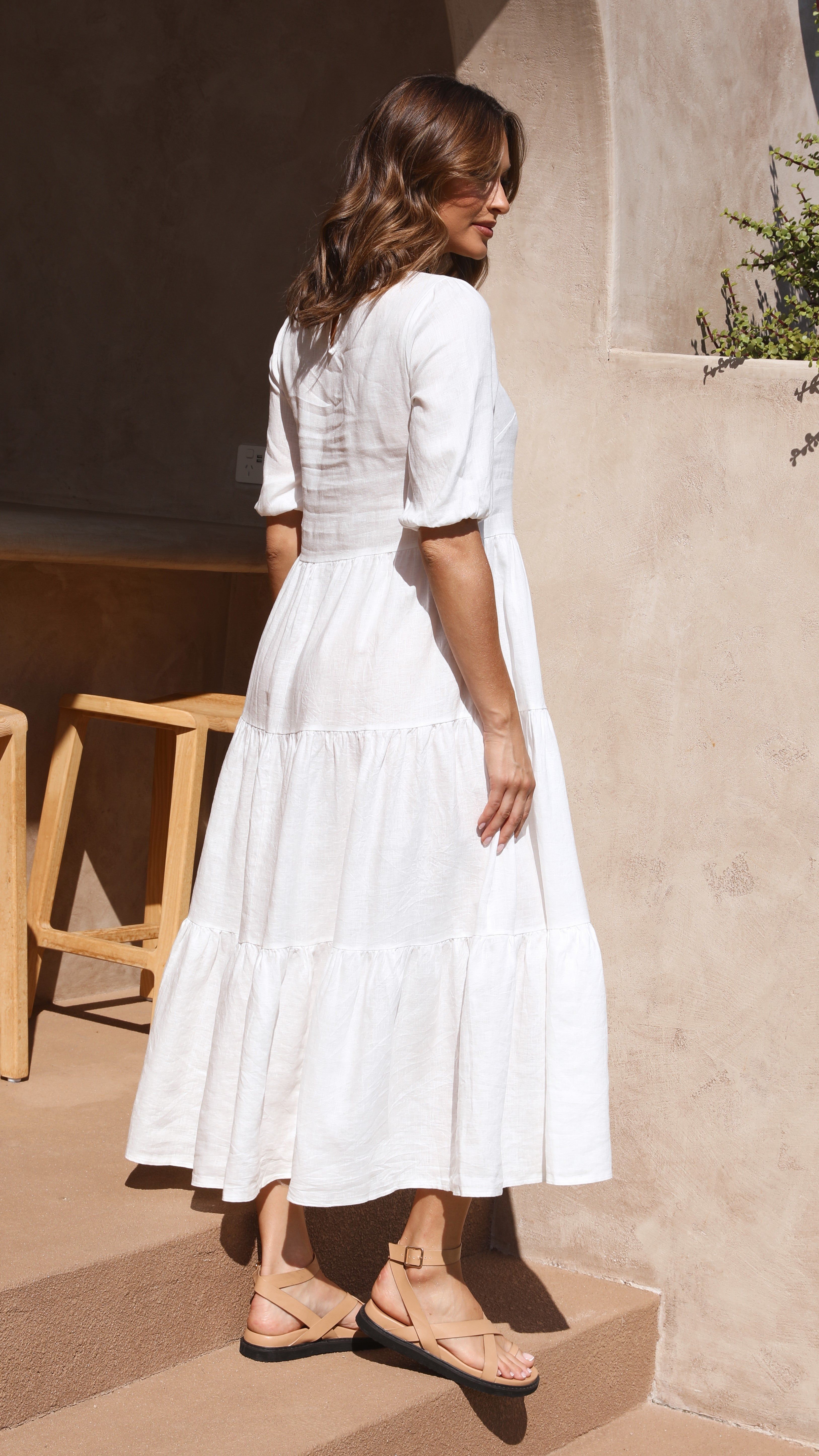 Dahlia Maxi Dress - White sold by Billy J product image thumbnail 2