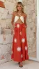 Zardia Maxi Dress - Rust/Cream Sun Print sold by Billy J