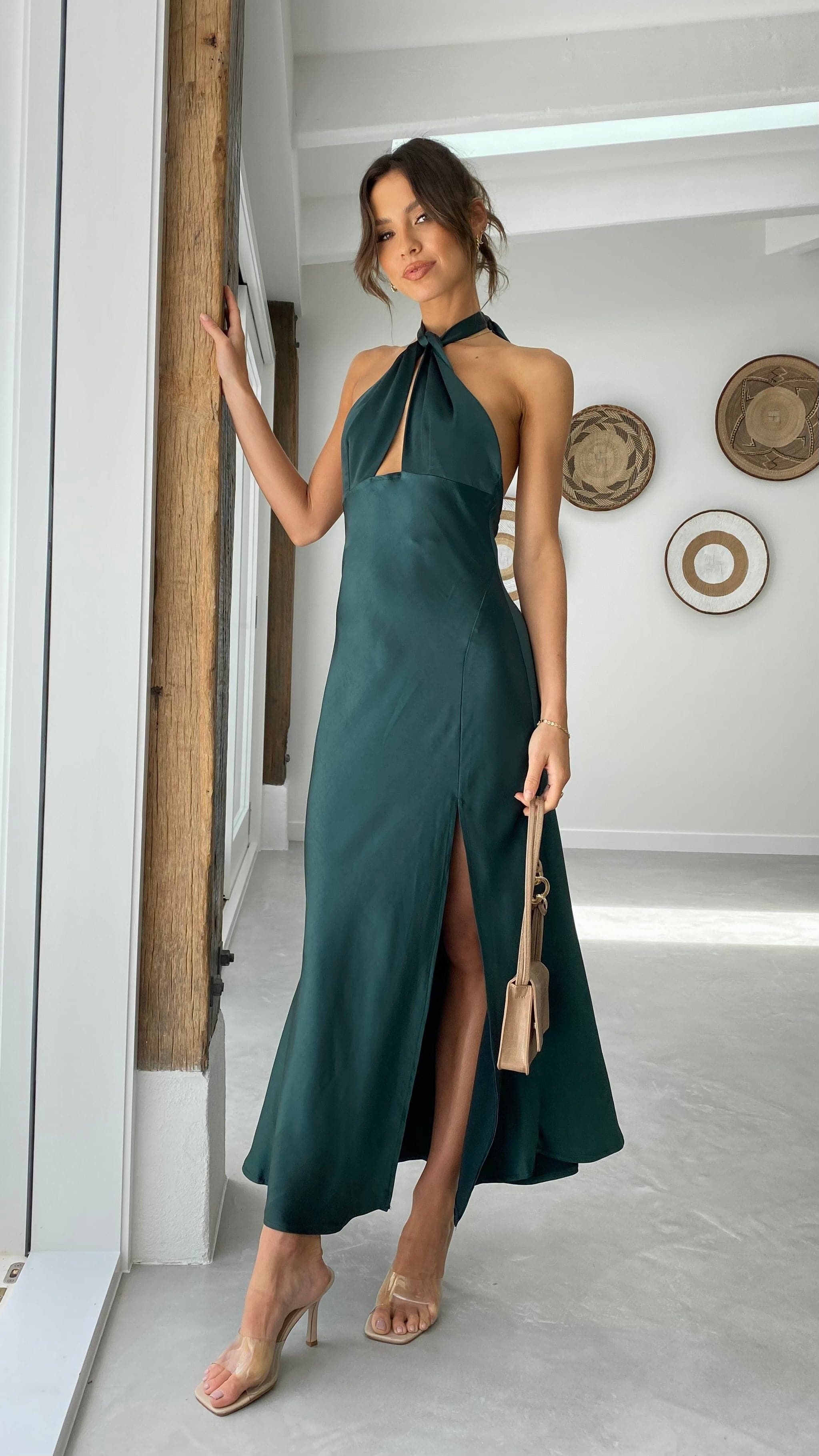 Amalia Maxi Dress - Forest Green sold by Billy J