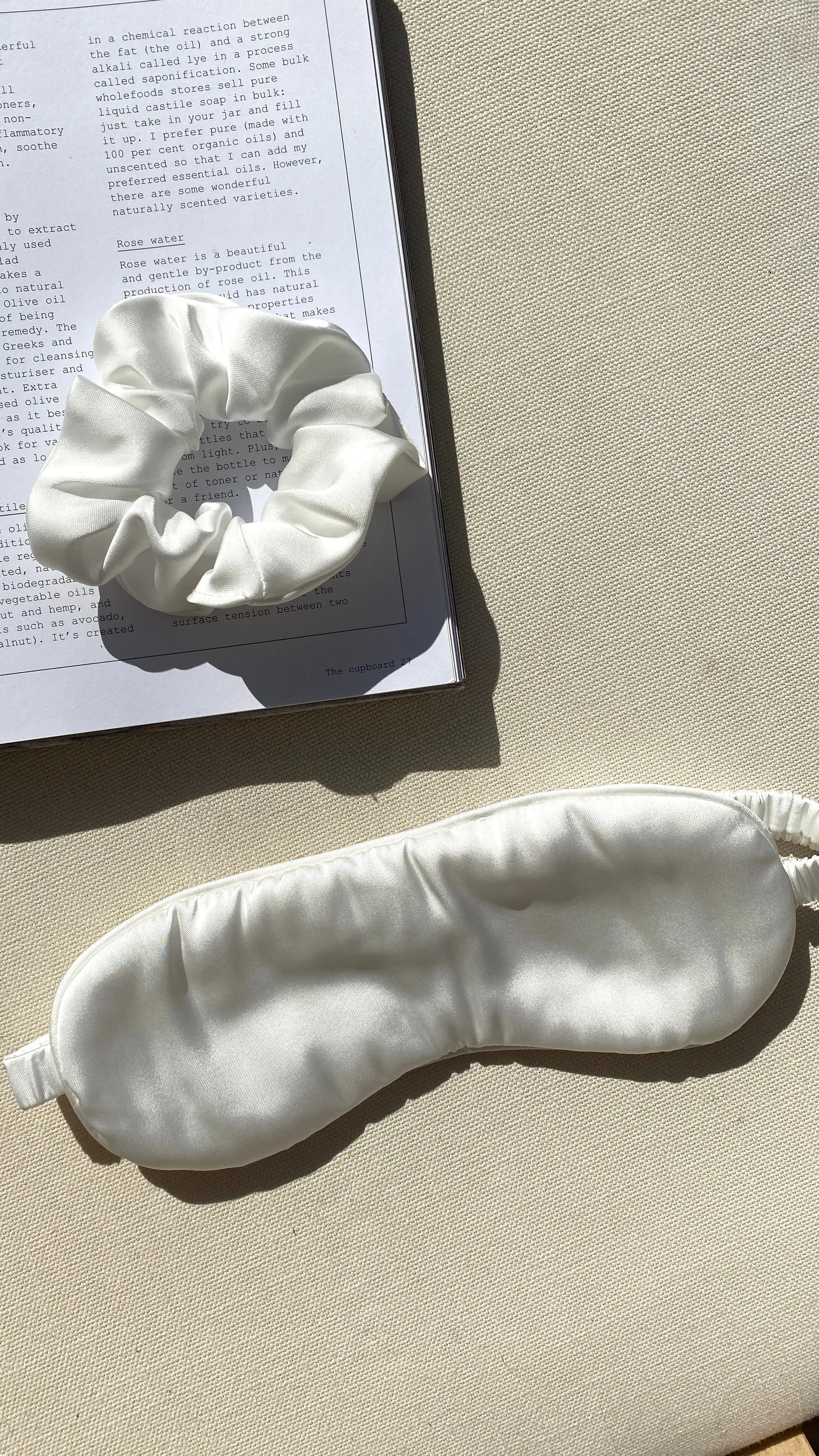 Harper Eye Mask & Scrunchie - White sold by Billy J product image thumbnail 3