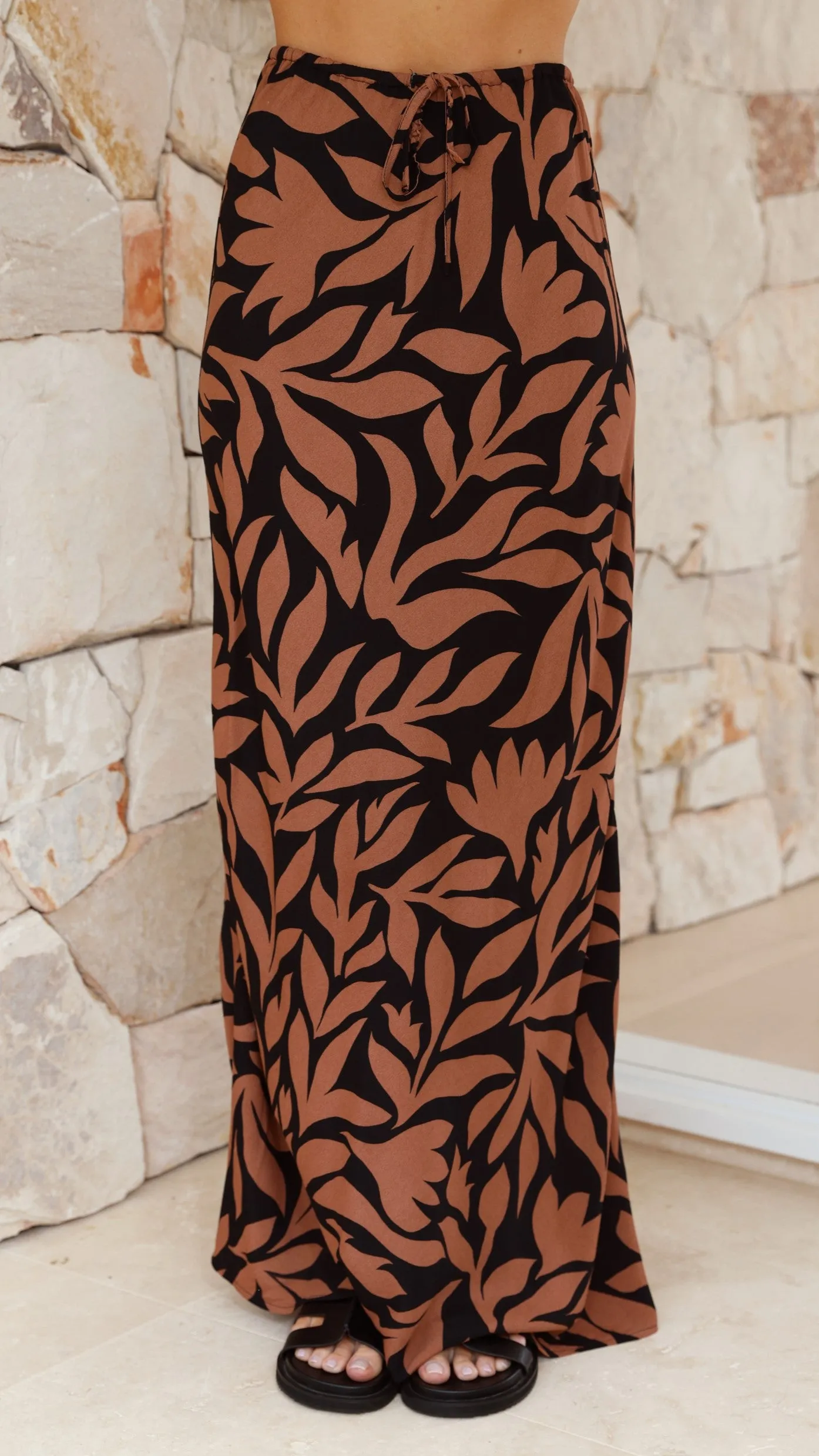Linda Maxi Skirt - Black/Choc sold by Billy J product image thumbnail 5