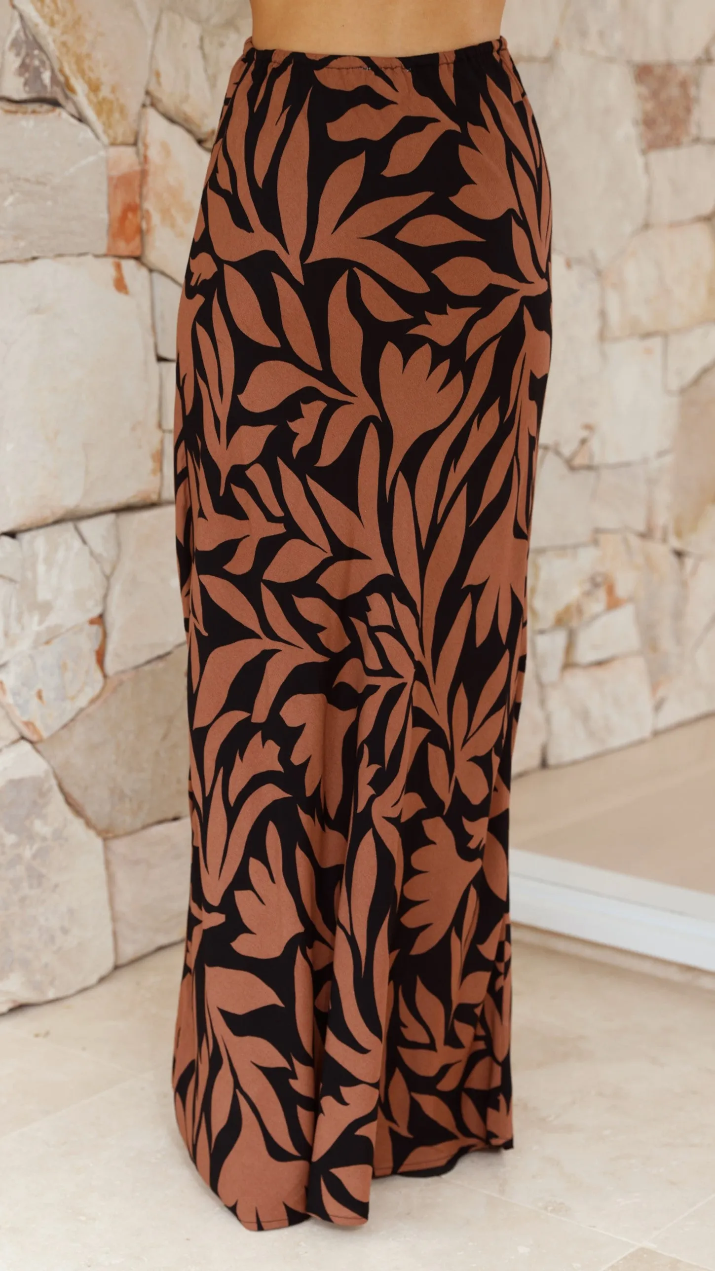Linda Maxi Skirt - Black/Choc sold by Billy J product image thumbnail 4