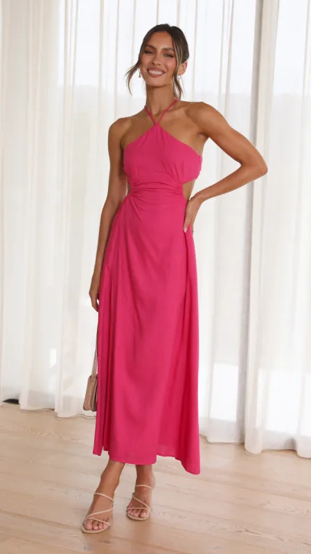 Layla Midi Dress - Hot Pink sold by Billy J