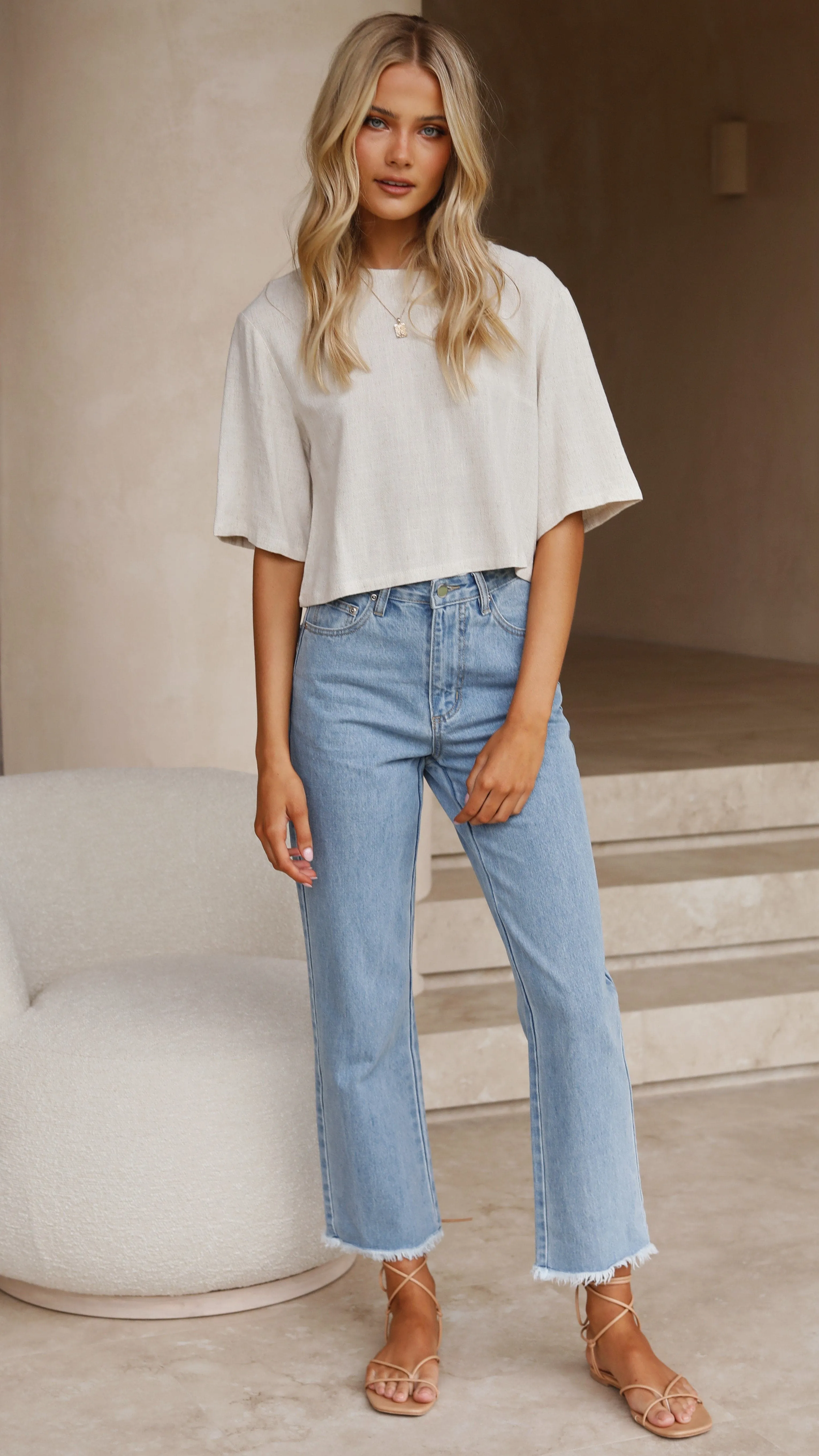 Charlotte Top - Natural sold by Billy J product image thumbnail 3
