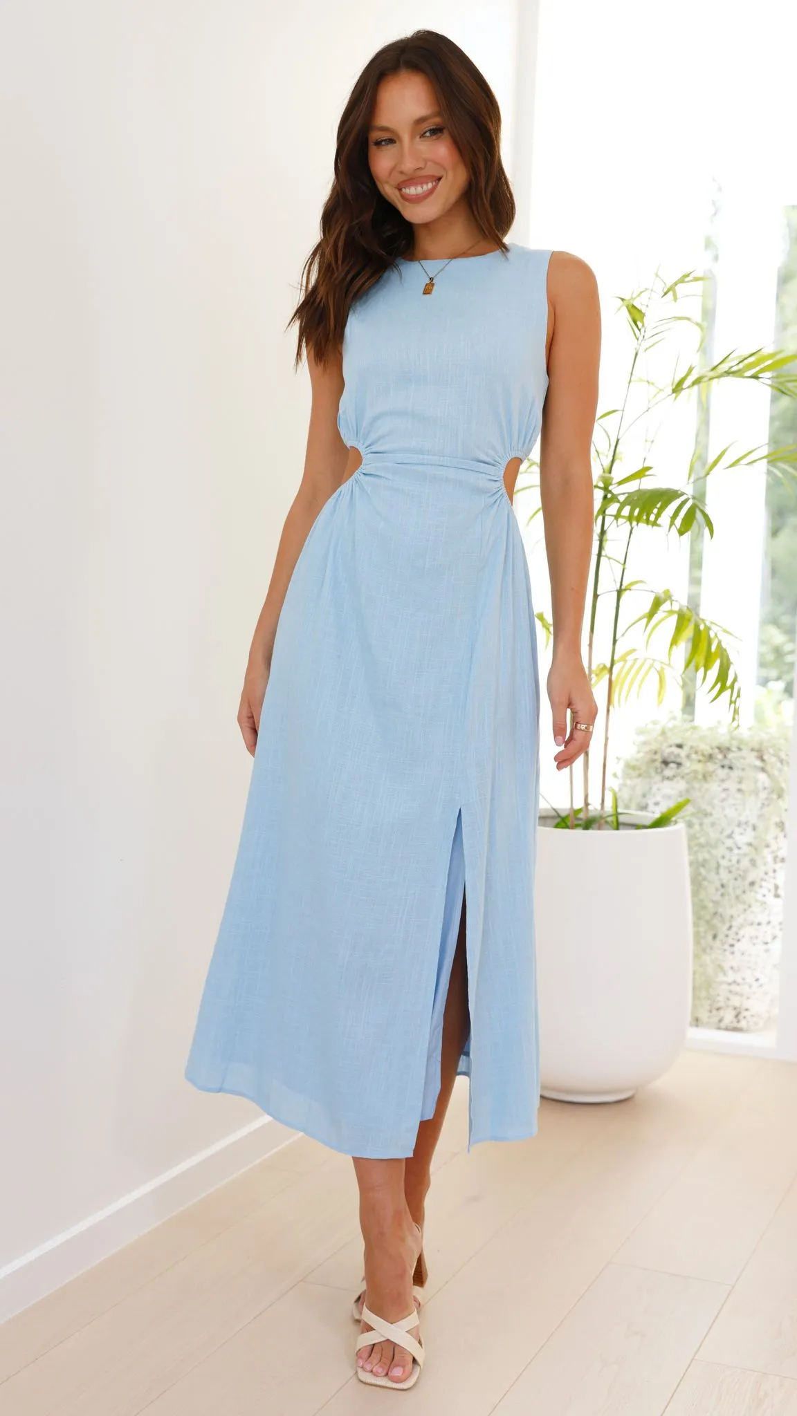 Jamila Midi Dress - Light Blue sold by Billy J